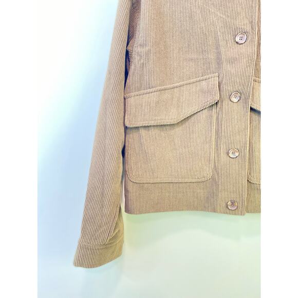 Avec Les Filles Brown Corduroy Button Up Blazer Jacket  XS  Mock Neck Lagenlook - Picture 7 of 11